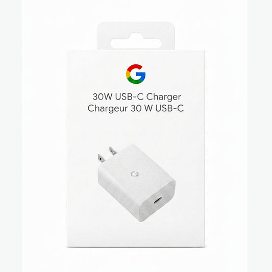 Google 30W USB-C Fast Charger | Original 30W USB-C Power Adapter (US 2-Pin Plug)